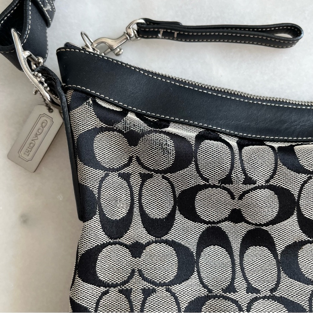 Coach Signature Slim Duffle Large 6346 Black Grey Y2K - Picture 10 of 13
